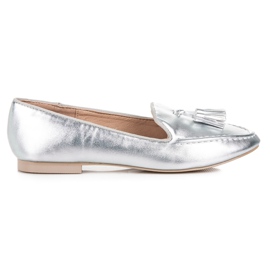 Vices de mocassins en argent gris Vices de mocassins en argent gris