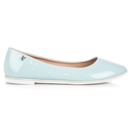 Vices Etaux ballerines laqués bleu
