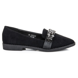 Sweet Shoes Mocassins en daim avec cristaux le noir
