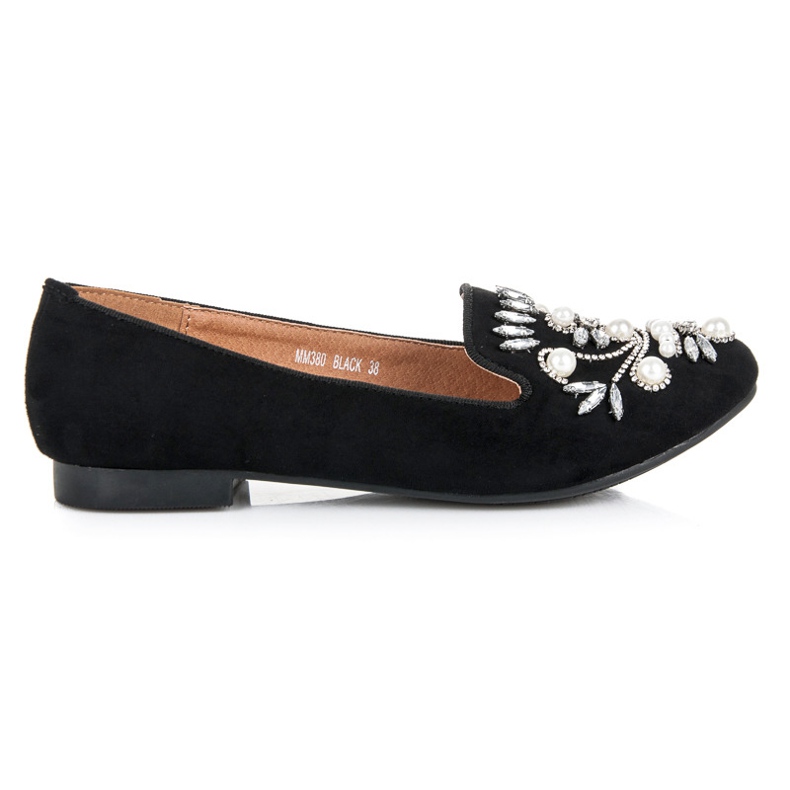 Lovery Mocassins décoratifs noirs le noir