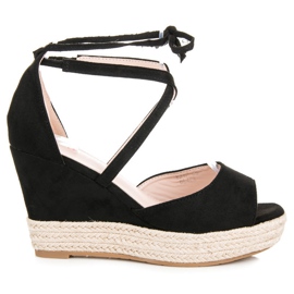Seastar Espadrilles nouées sur le coin le noir