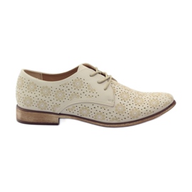 Sergio Leone Chaussures pour femmes avec des fleurs élégantes beige Sergio Leone Chaussures pour femmes avec des fleurs élégantes beige