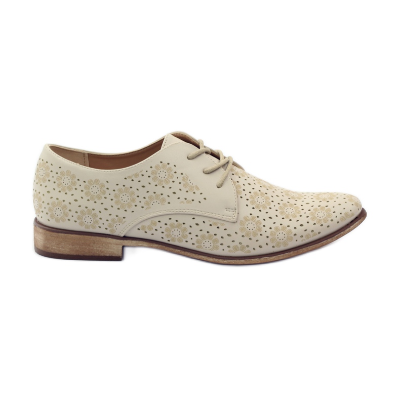 Sergio Leone Chaussures pour femmes avec des fleurs élégantes beige Sergio Leone Chaussures pour femmes avec des fleurs élégantes beige
