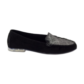 Mocassins en daim Sergio Leone 721 noir gris