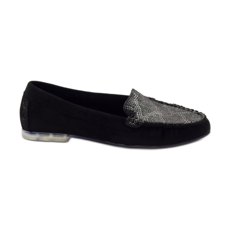 Mocassins en daim Sergio Leone 721 le noir gris