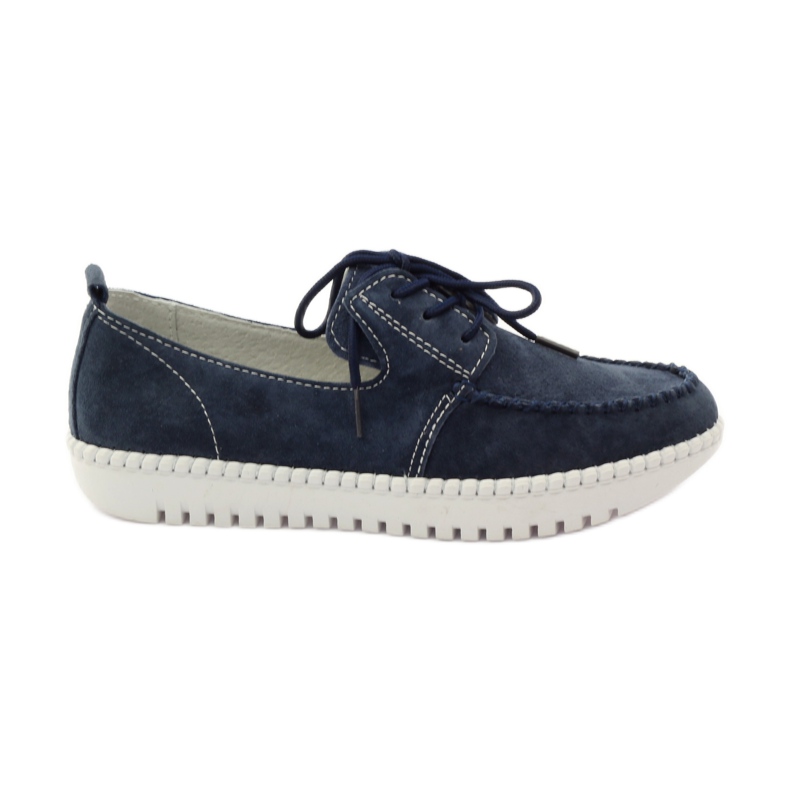 Chaussures Creepers en cuir Filippo 020 bleu marin