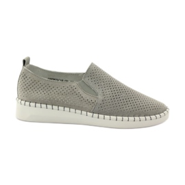 Cuir Slipony Filippo 063 gris