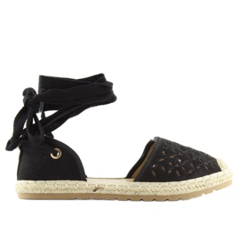 Espadrilles noires pour femmes JH65P noir le noir