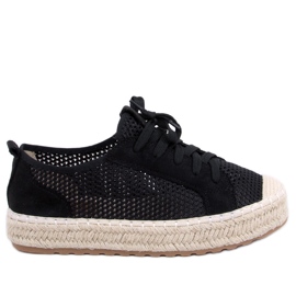 BM Noir BB06P Baskets espadrilles noires le noir