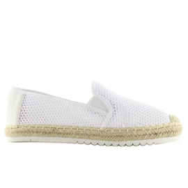 Espadrilles à enfiler blanches BB03P Blanc
