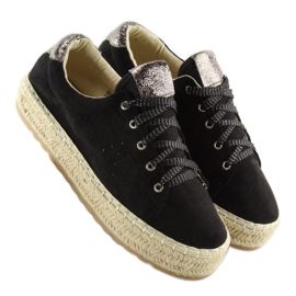 Noir Baskets espadrilles noires BB01P le noir