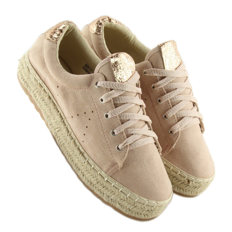 Baskets espadrilles BB01P Champagne roses Baskets espadrilles BB01P Champagne roses