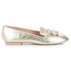 Mocassins vices dorés d'or