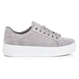 Seastar Baskets en daim sur la plateforme gris