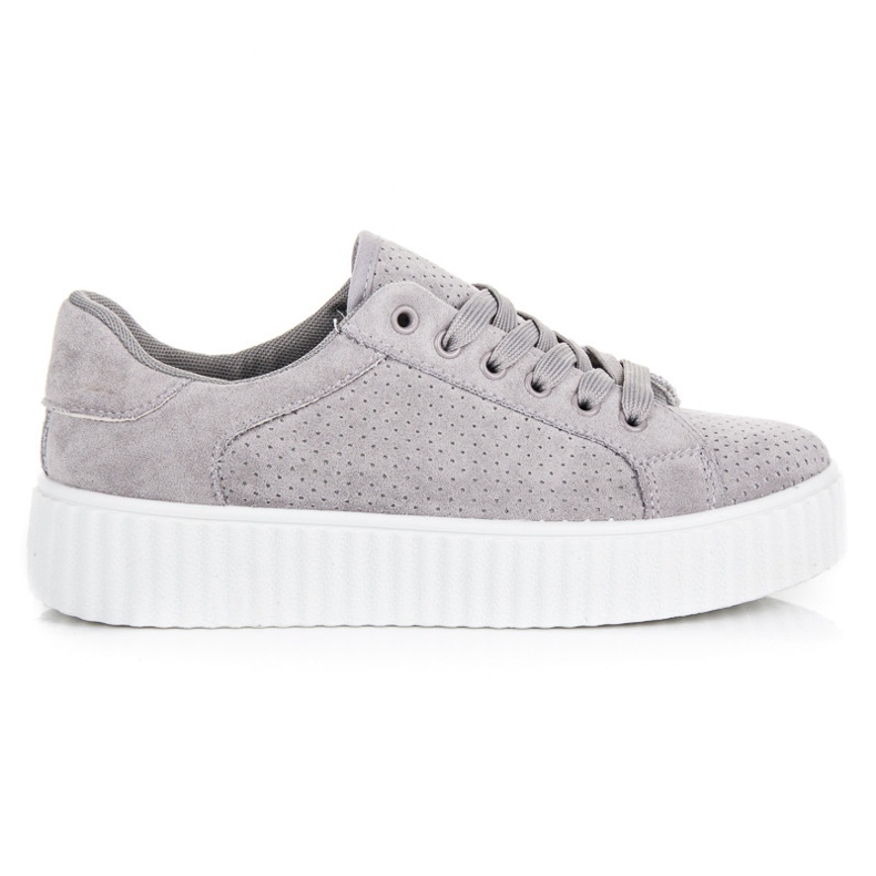 Seastar Baskets en daim sur la plateforme gris