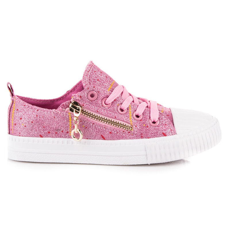 Sneakers brillants pour enfants rose