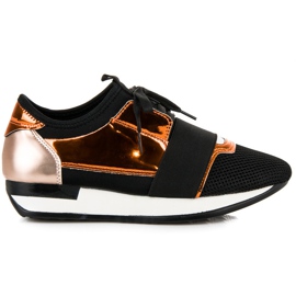 Chaussures de sport à la mode le noir jaune