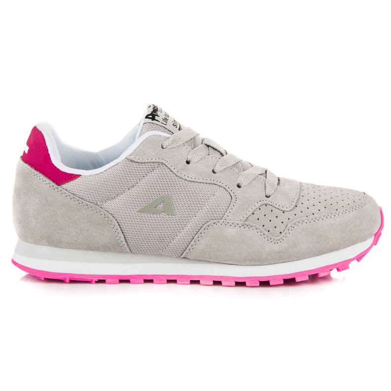 American Club Chaussures de sport en cuir américain gris