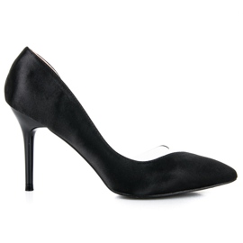 Épingles transparentes satinées noir