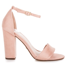 Seastar Sandales en daim sur un poteau rose
