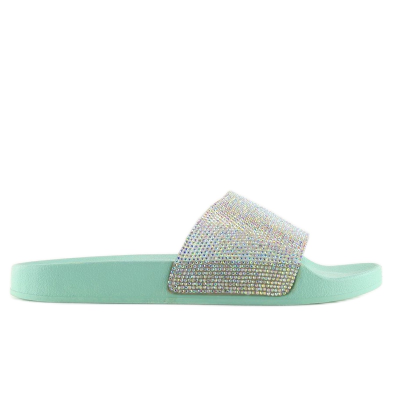 Chaussons en caoutchouc avec zircone cubique S20 LT.GREEN bleu