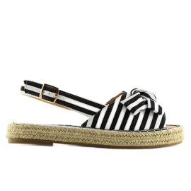 Sandales espadrilles noires noires le noir