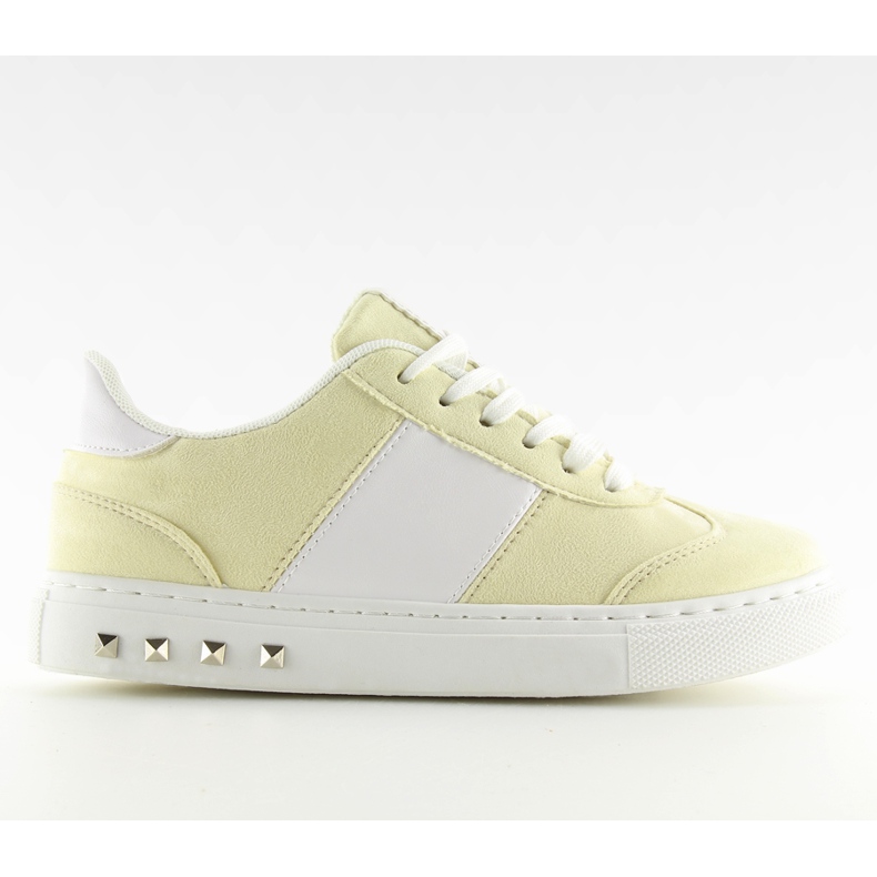 Baskets femme jaune pastel C928-36 Jaune