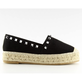 Espadrilles noires pour femmes 8333 noir le noir