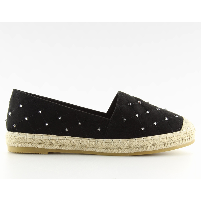 Espadrilles noires à clous 5481 noir le noir