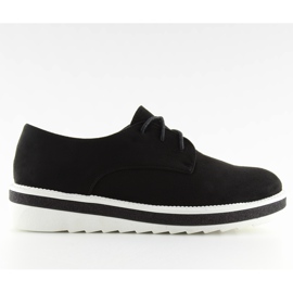 Mocassins noirs à lacets noirs