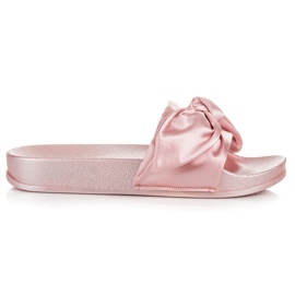 Via Giulia  Chaussons Roses Avec Un Nœud