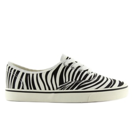 Baskets à lacets K-75 Zebra noir blanc