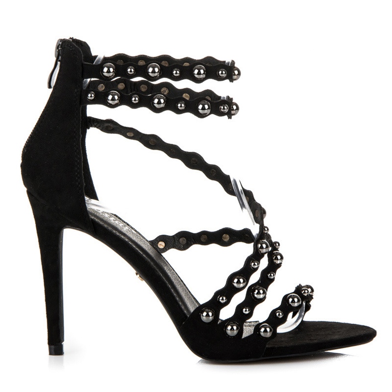 Seastar Sandales à talons hauts fermées par une fermeture éclair le noir