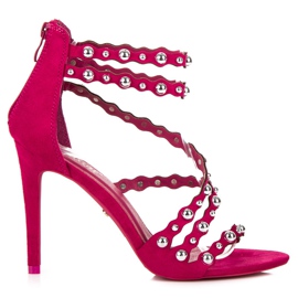 Seastar Sandales à talons hauts avec une fermeture éclair rose