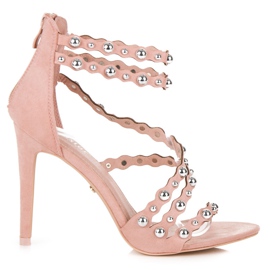 Seastar Sandales à talons hauts avec une fermeture éclair rose