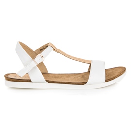 Sandales plates vinceza blanc