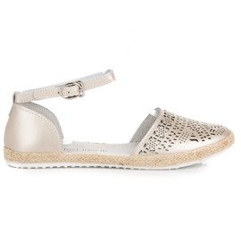 Sandales vinceza espadrilles en cuir jaune