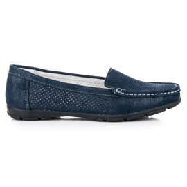 Mocassins Vinceza ajourés bleu