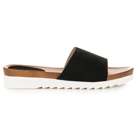 Chaussons Vinceza en daim noir le noir