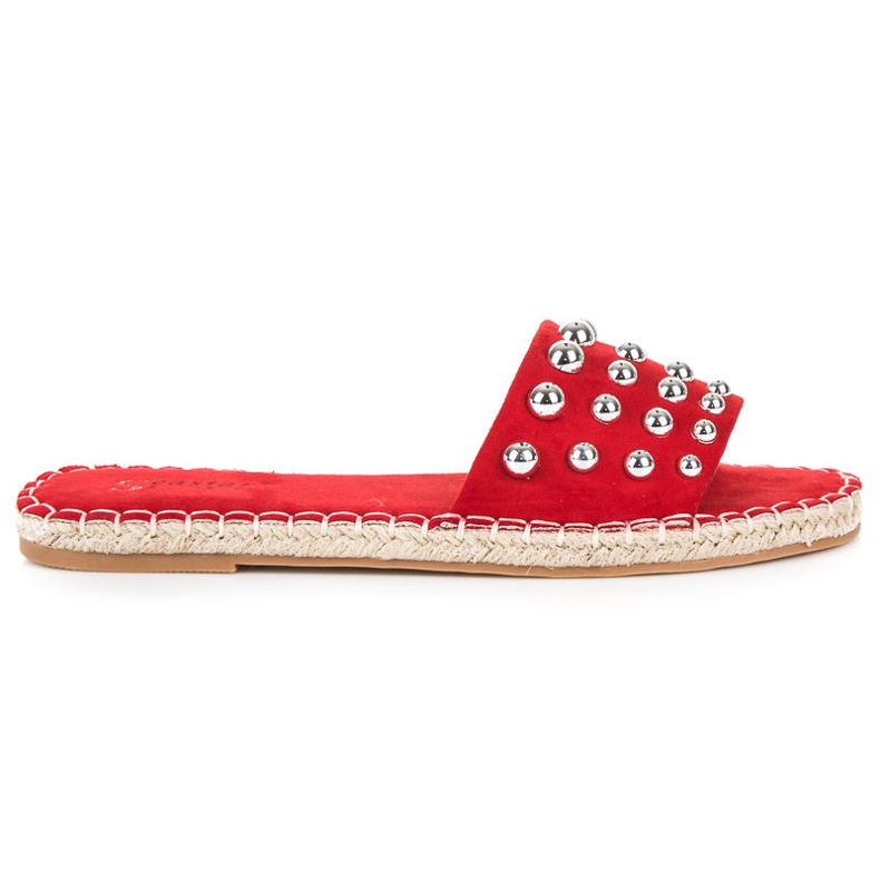 Seastar Tongs espadrilles en daim rouge