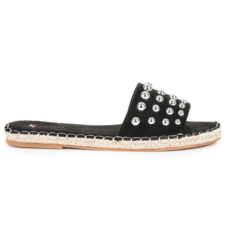 Seastar Tongs espadrilles en daim le noir