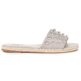 Seastar Tongs espadrilles en daim gris