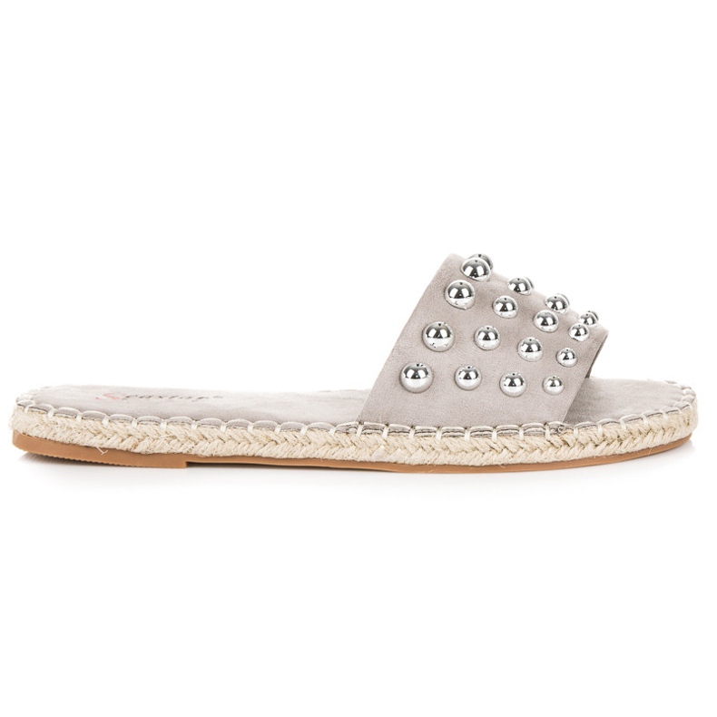 Seastar Tongs espadrilles en daim gris