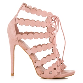 Seastar Sandales attachées sur un talon haut rose