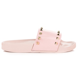 Babouches roses à strass Babouches roses à strass