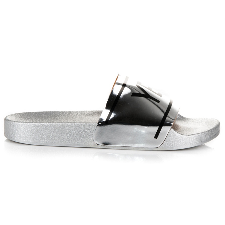 Ideal Shoes Chaussons argentés oui ou non gris