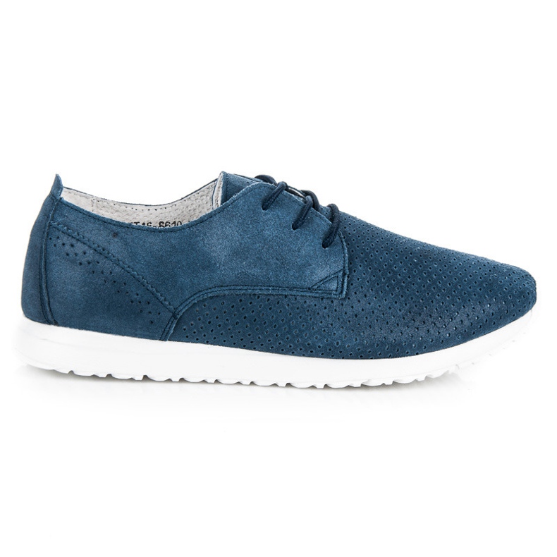Chaussures en cuir à nouer VINCEZA bleu