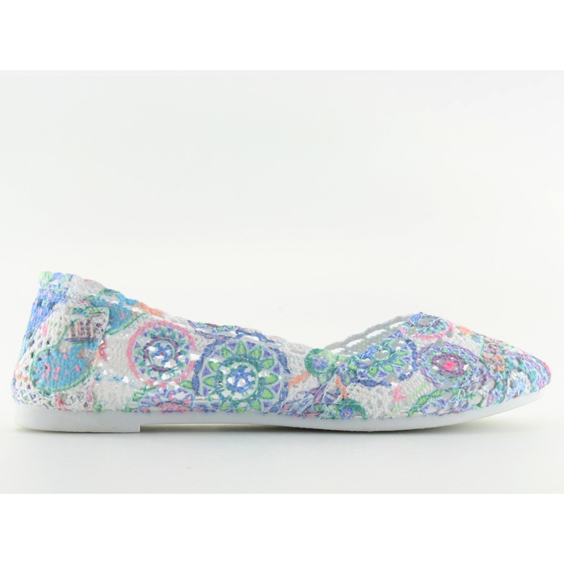 Ballerines dentelle JX60P violet blanche Ballerines dentelle JX60P violet blanche