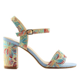 Sandales bleu oriental LT92 bleu