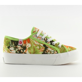 Sneakers, semelle épaisse K145403 Multicouleur vert